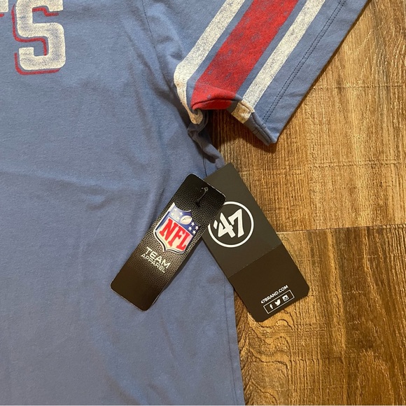 47 Brand Blue and Red Giants Short Sleeve Tee - Picture 5 of 8